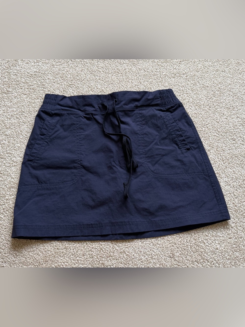 Eddie Bauer Navy Drawstring Casual Skirt - Picture 1 of 4